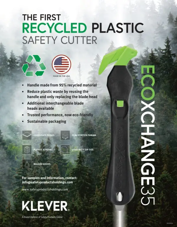 KLEVER ECOXCHANGE35- RECYCLED PLASTIC SAFETY CUTTER (Single Blade Head )